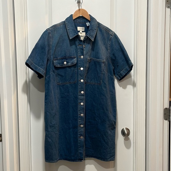 Women's Short Sleeve Denim Mini Shirtdress - Universal Thread XXL - Picture 4 of 12